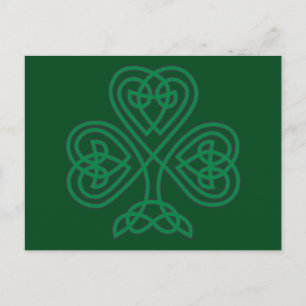 CARTÃO POSTAL SÍMBOLO DE SHAMROCK IRLANDÊS