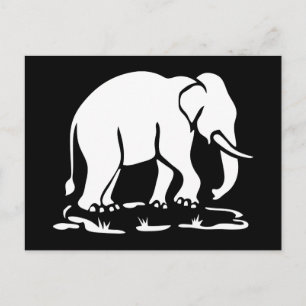 Cartão Postal Símbolo de Trekings de Elefantes Tailandeses à F