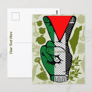 Cartão Postal Símbolo de triângulo vermelho de resistência à mão