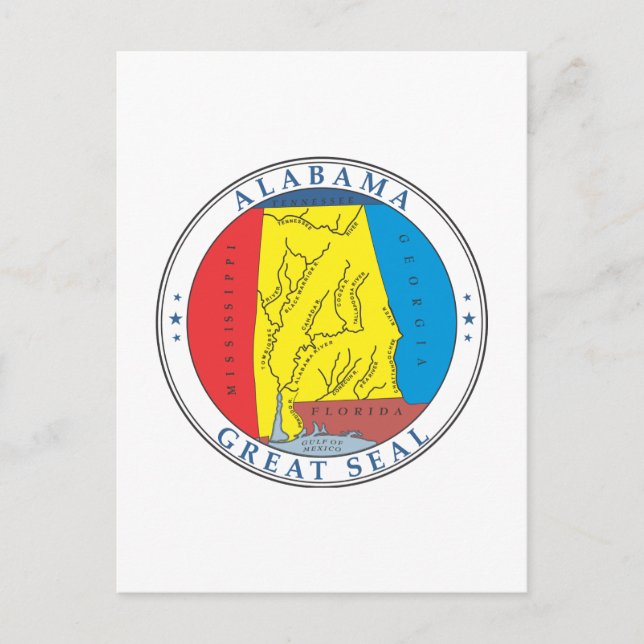 Cartão Postal Símbolo do Alabama (Frente)