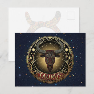 Cartão Postal Símbolo do Zodíaco Touro Touro