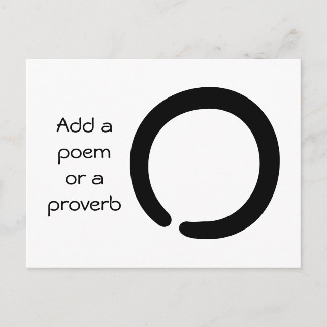 Cartão Postal Símbolo Enso do Infinity (Frente)