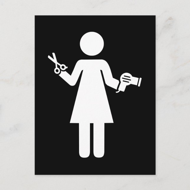 Cartão Postal Símbolo Hairdresser (Frente)