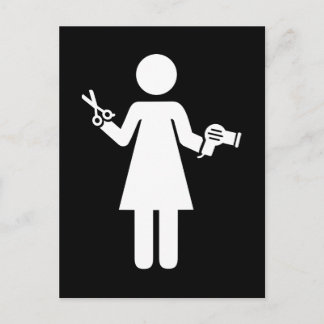 Cartão Postal Símbolo Hairdresser