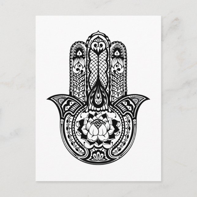 Cartão Postal Símbolo Hamsa inspirado (Frente)