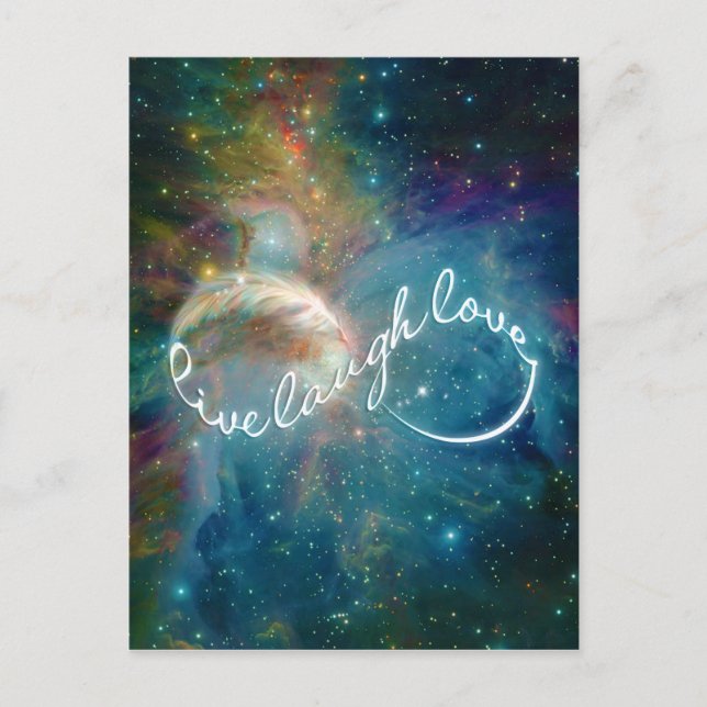 Cartão Postal Símbolo infinito fantástico de "Live Laugh Love" (Frente)