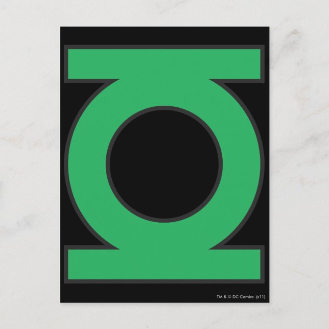 Cartão Postal Símbolo Lanterna Verde (Frente)