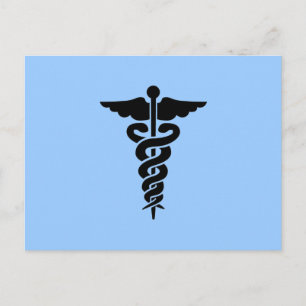 Cartão Postal Símbolo médico Caduceus