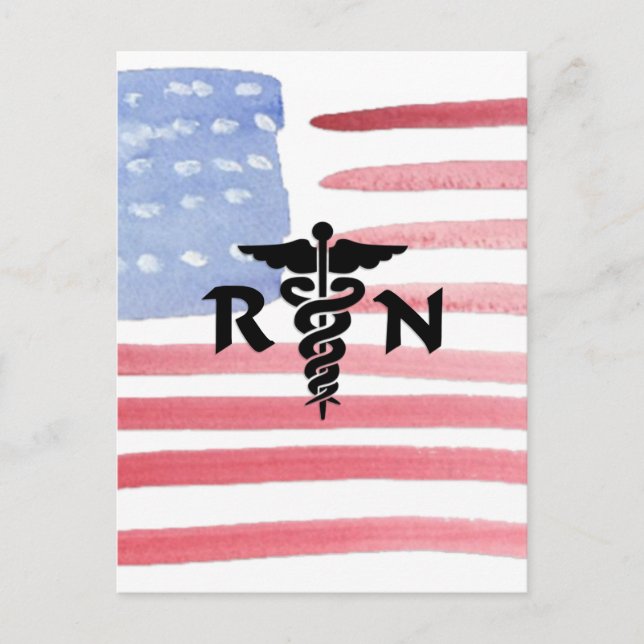 Cartão Postal Símbolo médico RN (Frente)