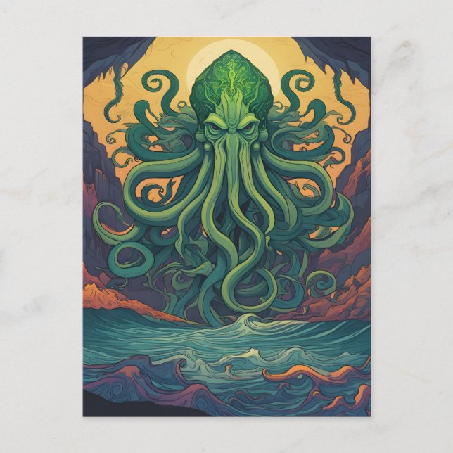 Cartão Postal Símbolo Místico Cthulhu (Frente)