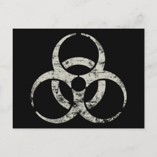 Cartão Postal Símbolo nuclear de Vintage