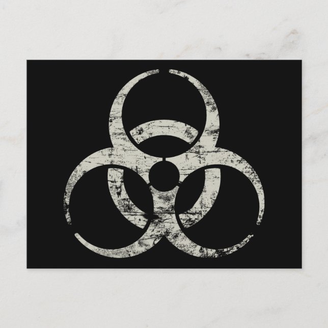 Cartão Postal Símbolo nuclear de Vintage (Frente)