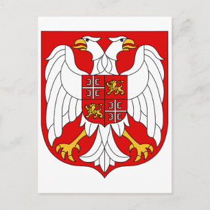 Cartão Postal Símbolo Oficial da Sérvia e Montenegro casaco de a