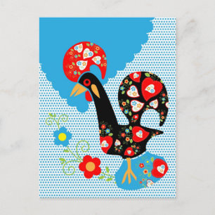 Cartão Postal Símbolo português de galo