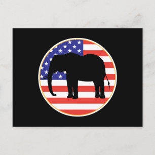 Cartão Postal símbolo republicano design elefante