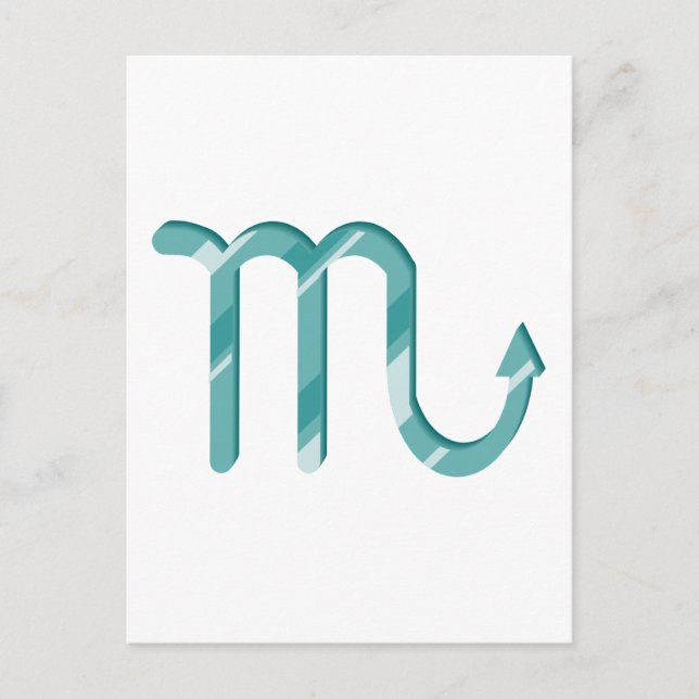 Cartão Postal Símbolo Scorpio (Frente)