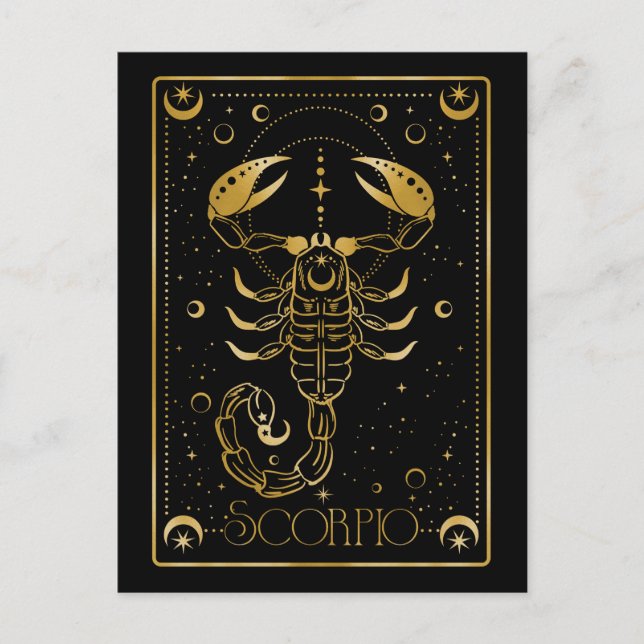 Cartão Postal Símbolo Scorpio zodiac (Frente)