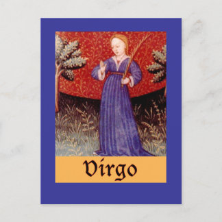 Cartão Postal Símbolo Virgo Zodiac