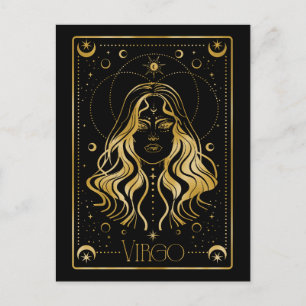 Cartão Postal Símbolo Virgo zodiac