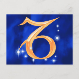 Cartão Postal Símbolo Zodiac Capricorn