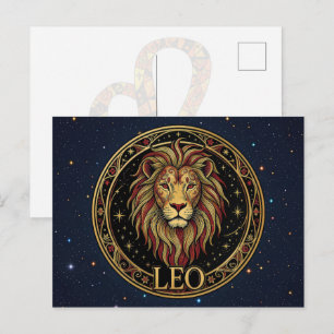 Cartão Postal Símbolo Zodiacal de Leão ou Leão