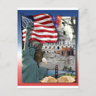 Cartão Postal Símbolos americanos