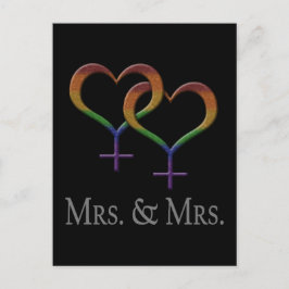 Cartão Postal Símbolos da Sra. Lésbica Pride Rainbow