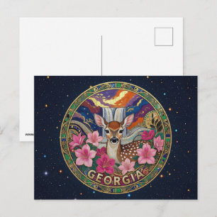 Cartão Postal Símbolos do estado da Geórgia EUA