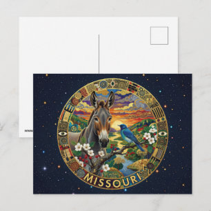 Cartão Postal Símbolos do estado de Missouri nos EUA