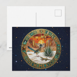 Cartão Postal Símbolos do estado do Novo México nos EUA