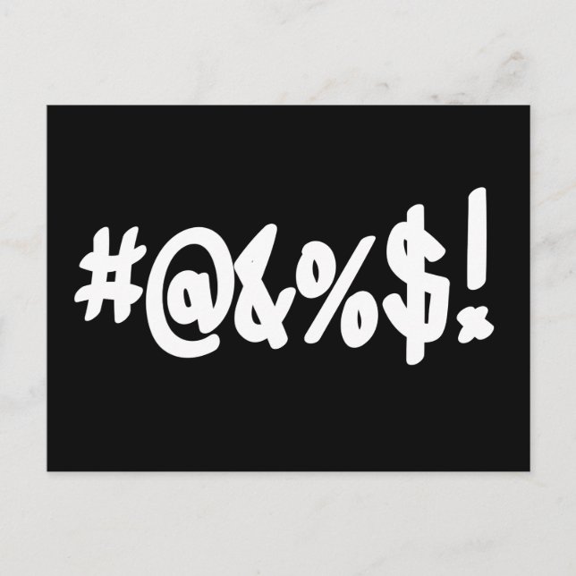 Cartão Postal Símbolos Engraçados E Funerários Da Maldição (Frente)