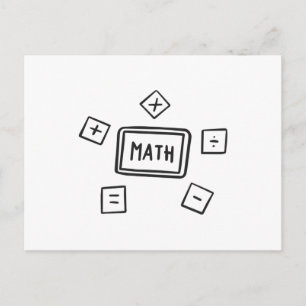 Cartão Postal Símbolos matemáticos para crianças