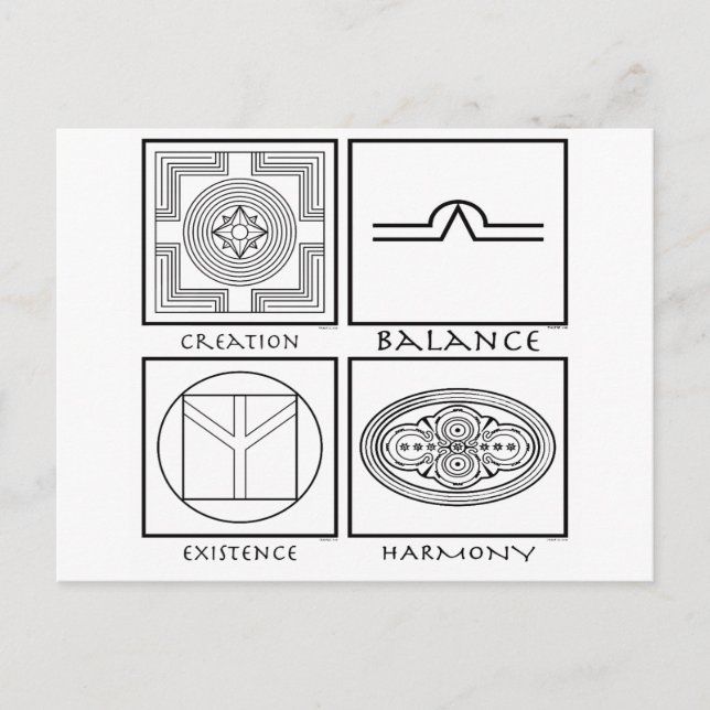 Cartão Postal Símbolos Plejaren (Frente)