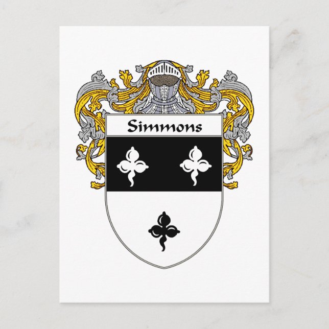 Cartão Postal Simmons Casaco de Braços (Mantled) (Frente)