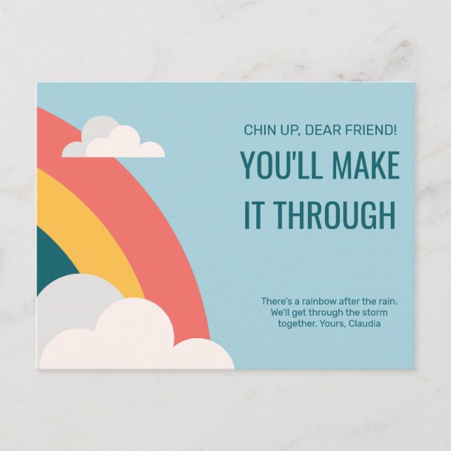 Cartão Postal Simpatia Arco-Íris (Frente)
