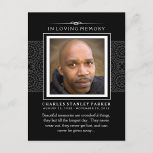 Cartão Postal Simpatia de Elegância Negra Obrigado PostCard de F