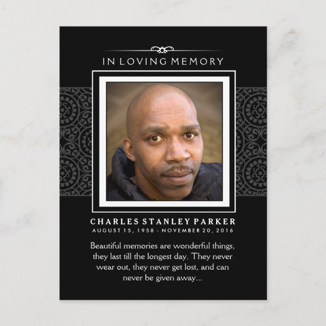 Cartão Postal Simpatia de Elegância Negra Obrigado PostCard de F (Frente)