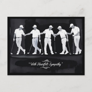 Cartão Postal Simpatia de golfe “Com sinceras condolências.”