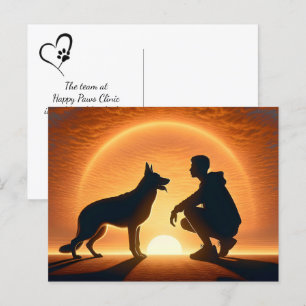 Cartão Postal Simpatia pela Perda de Animal de Estimação Pastor