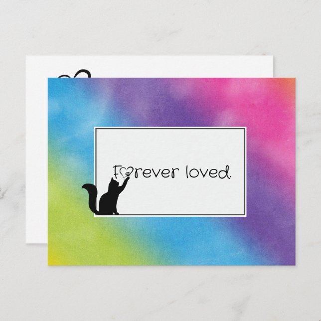 Cartão Postal Simpatia por perda de gatinho de Pet do Vet (Frente/Verso)