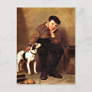 Cartão Postal Simpatia - Rapaz e Seu Cão