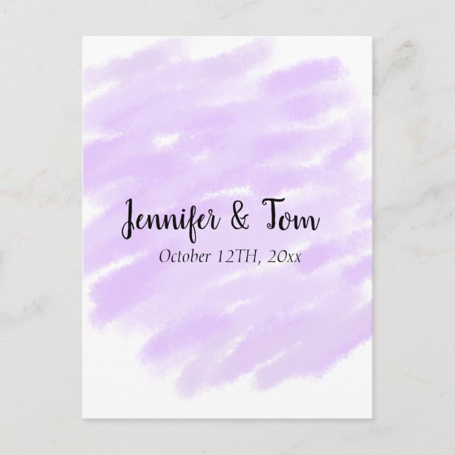Cartão Postal simple minimal add your name custom wedding unity  (Frente)
