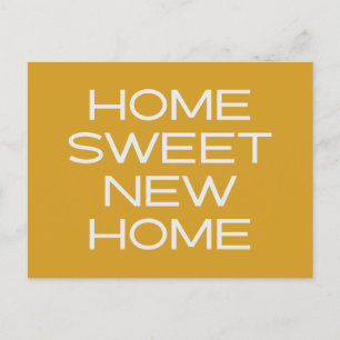 Cartão Postal Simples Amarelo Moderno, Movemos Novo Endereço