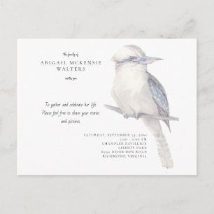 Cartão Postal Simples Celebração da Vida de Pássaros II