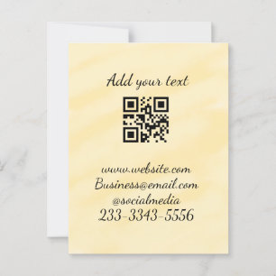 Cartão Postal simples código QR personalizado adicionar seu nome