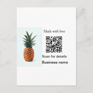 Cartão Postal Simples detalhes de negócios de código q r de frut