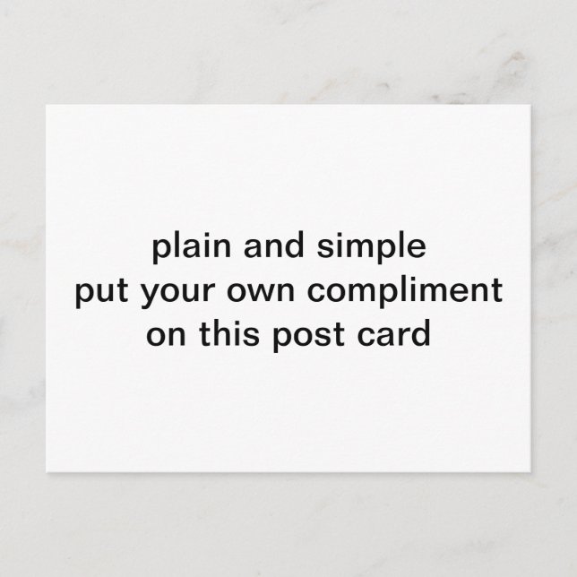 Cartão Postal simples e direto (Frente)