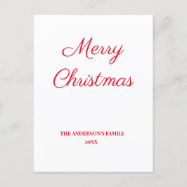 Cartão Postal simples e mínimo adicionar a personalização do nat