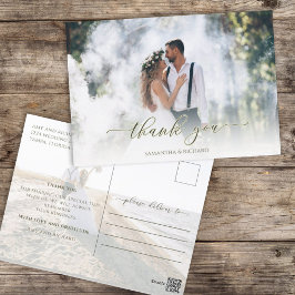 Cartão Postal Simples Elegante Duas Fotografias Moderna