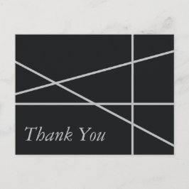 Cartão Postal Simples Estilo Geométrico Casamento Obrigado